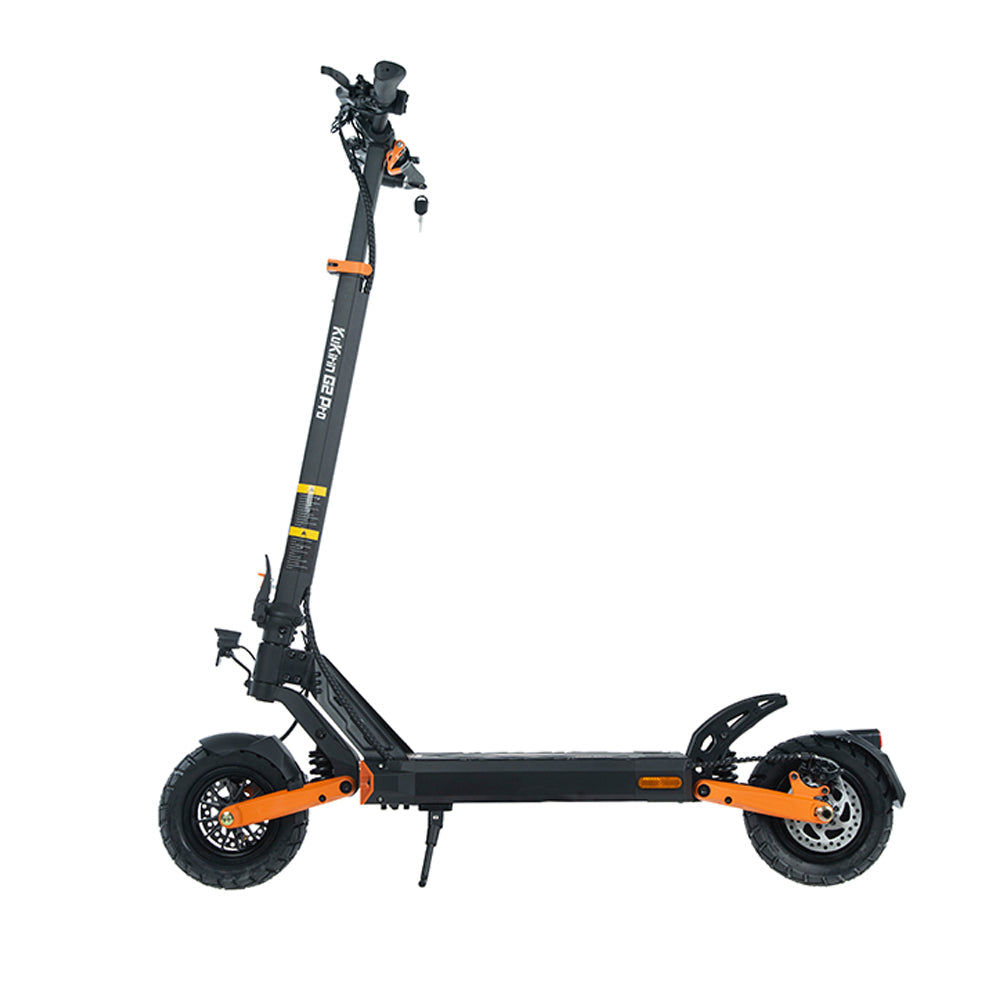 KuKirin G2 Pro VMP electric scooter full side view, dual‑suspension off‑road e‑scooter on white background