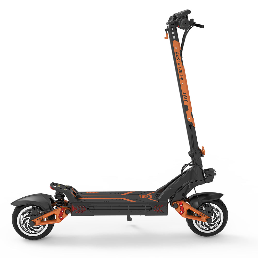 KuKirin G3 Pro electric scooter, dual‑motor, dual‑shock suspension, foldable design, sturdy frame on white background
