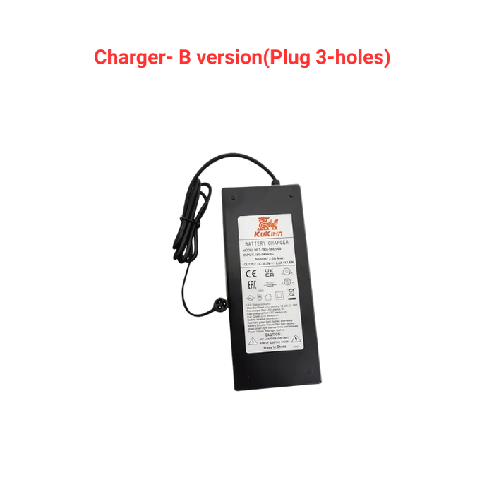 KuKirin G3 Pro B version 3 holes charger scooter spare part white background 1:1
