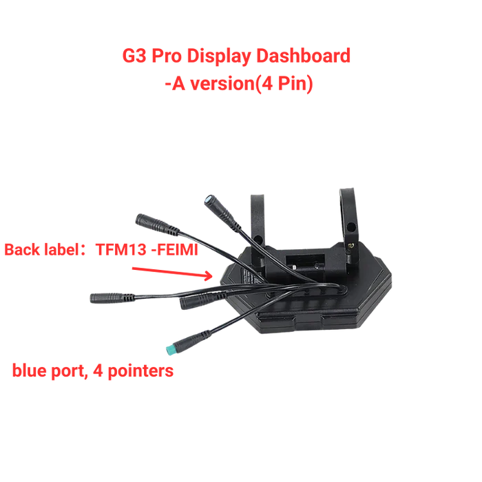 KuKirin G3 Pro A version 4 pin TFM13 FEIMI display dashboard scooter spare part white background 1:1
