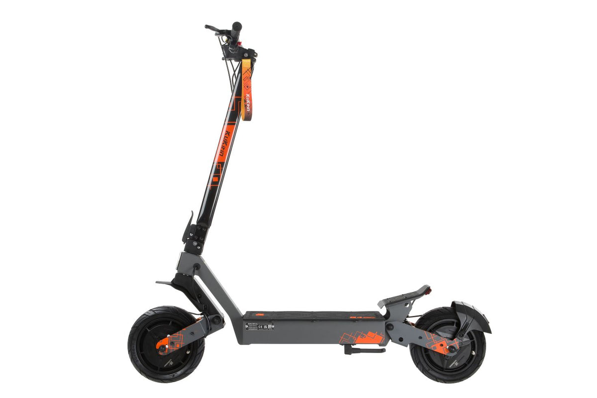 KuKirin G4 Ultra off road electric scooter, black orange foldable adult e-scooter on white background
