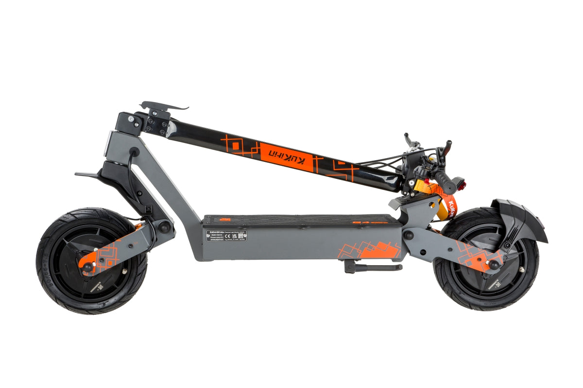 KuKirin G4 Ultra electric scooter low slanted front shot, big tire adult e-scooter white background