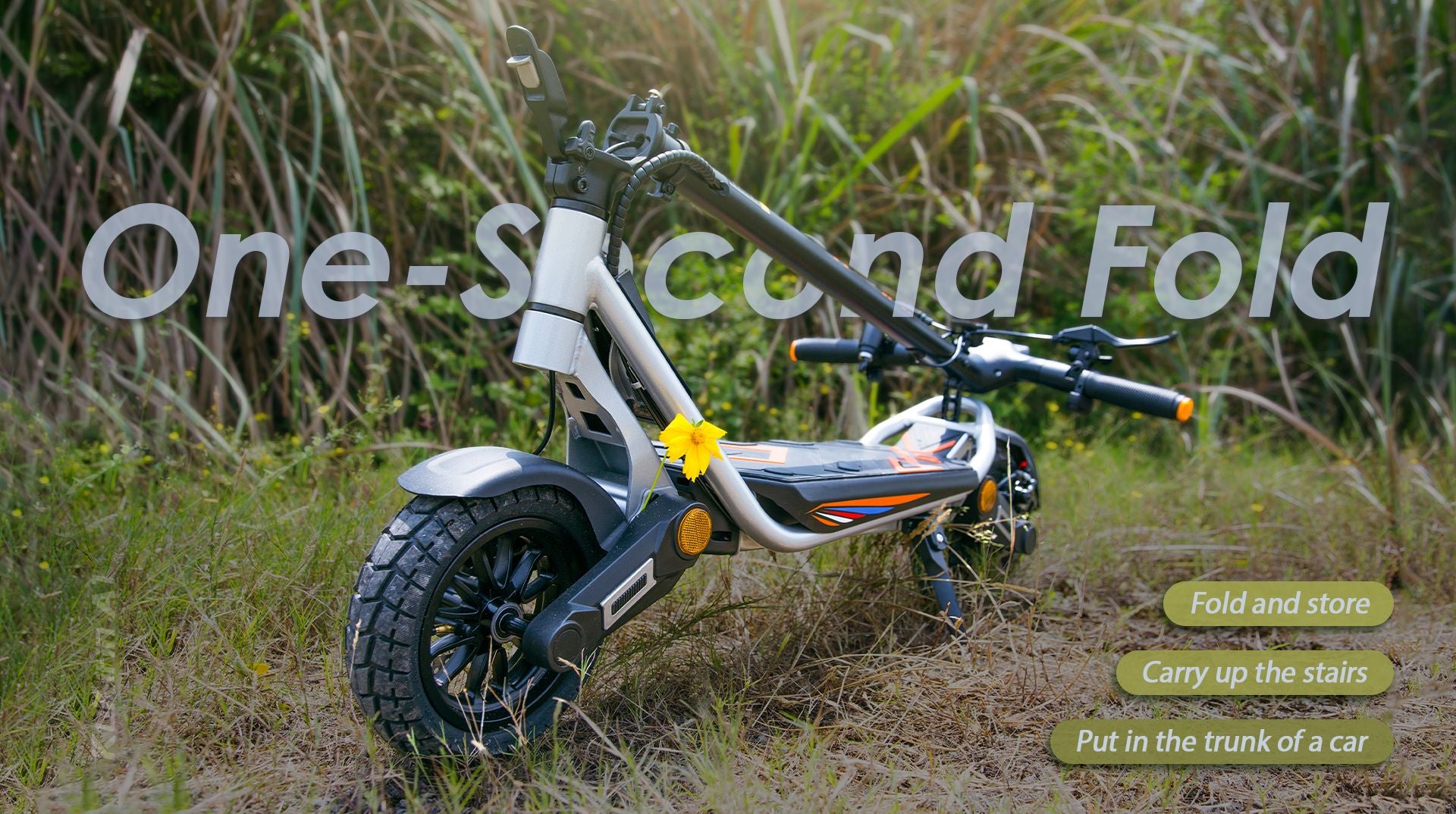 KuKirin A1 electric scooter folded portable design for easy storage and transport