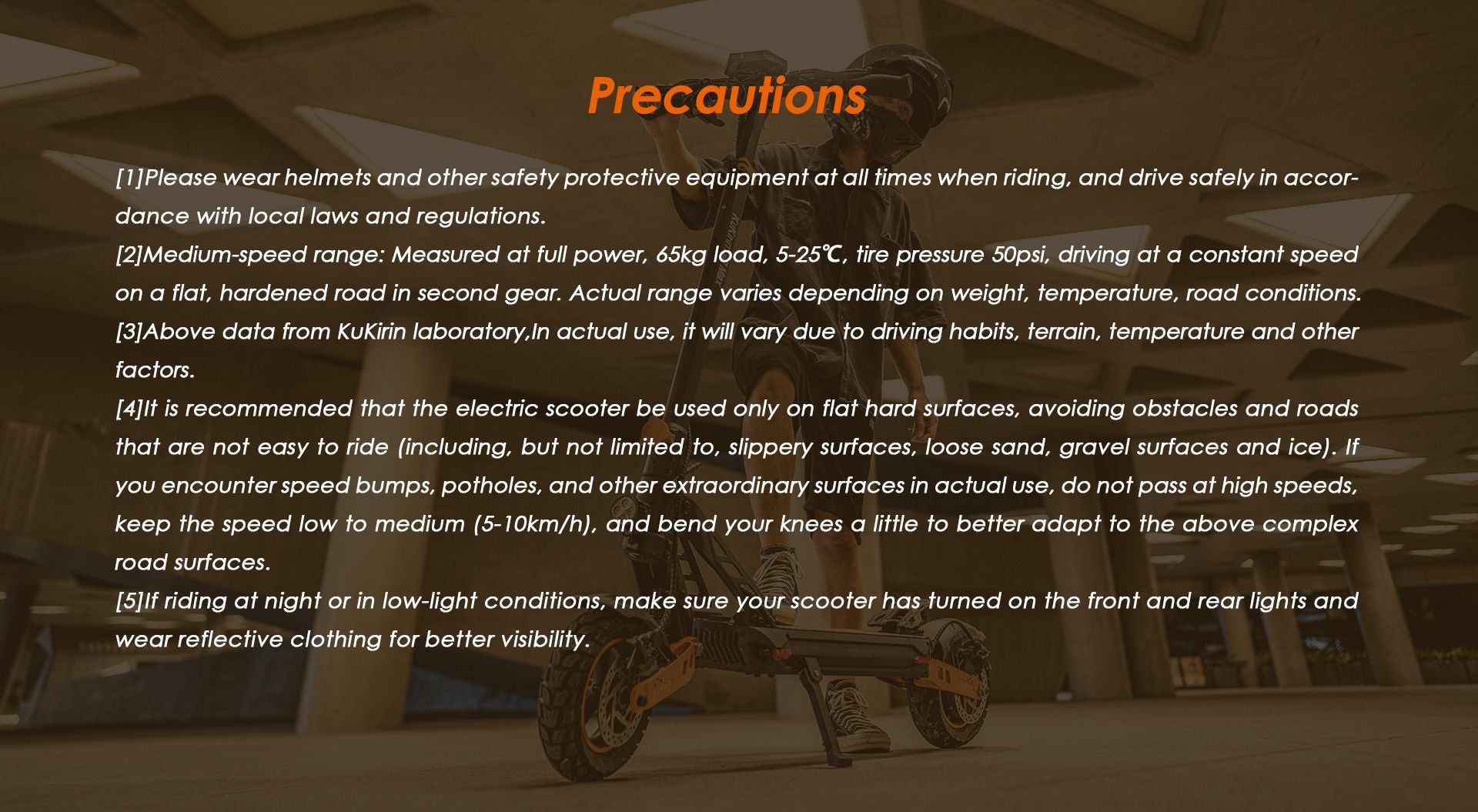 KuKirin G2 Max electric scooter riding safety precautions and notes for users