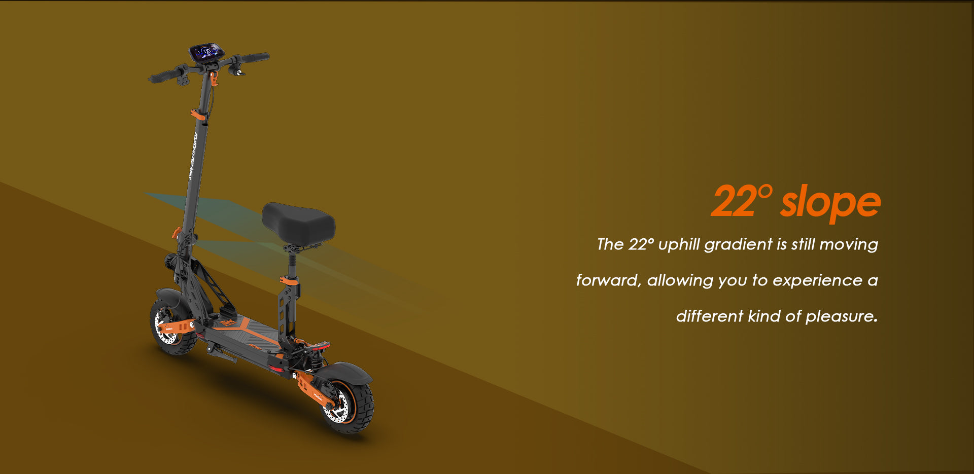 KuKirin G2 Max electric scooter with detachable seat studio product view