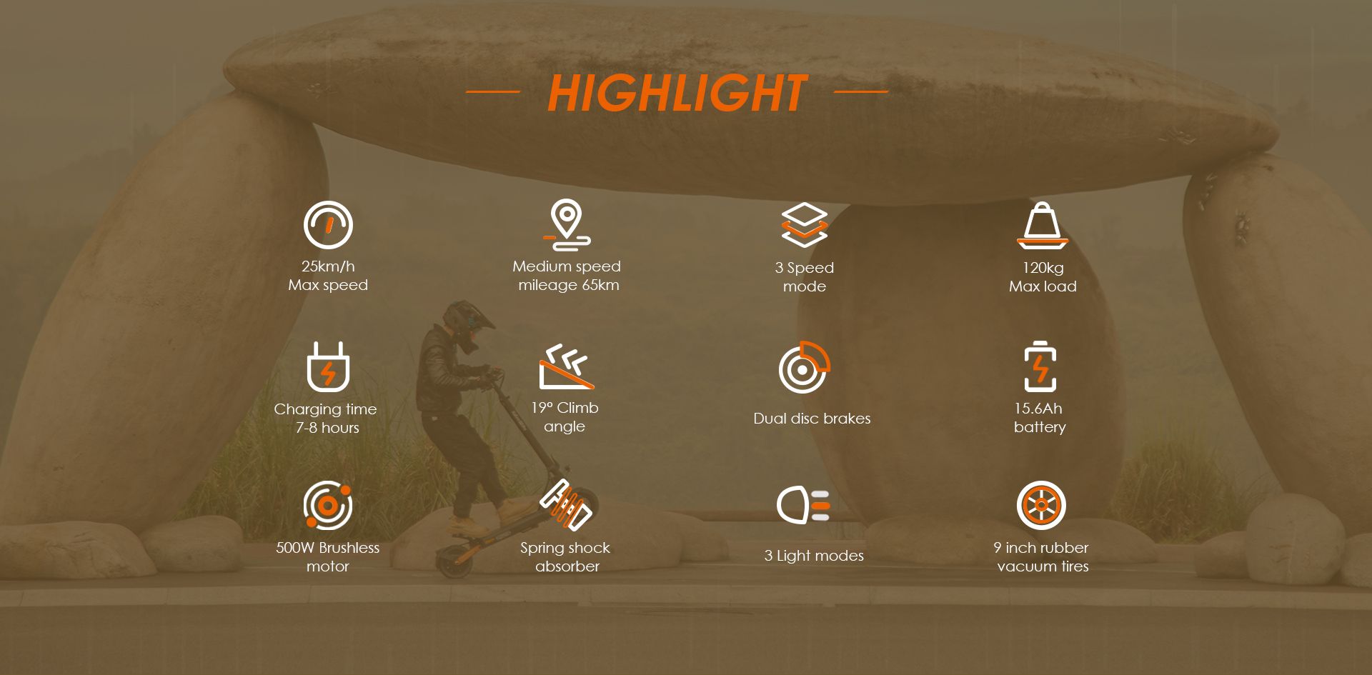 KuKirin G2 Pro VMP DGT certified electric scooter key‑features infographic showing speed,battery,brakes and suspension specs