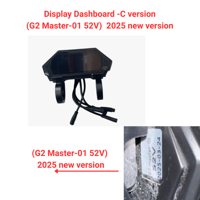 KuKirin G2 Master display dashboard C version 2025 G2 Master‑01 52V scooter spare part white background 1:1

