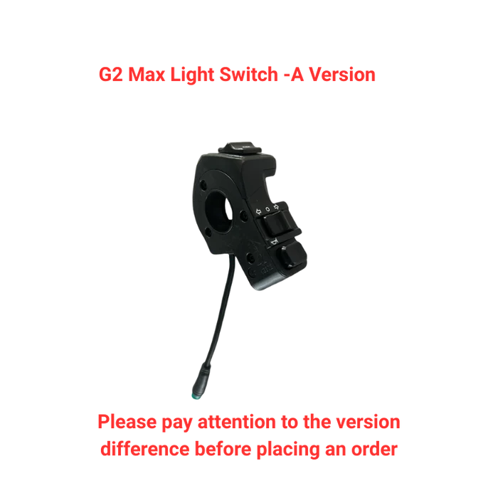 KuKirin G2 Max A version light handlebar control switch scooter spare part white background 1:1
