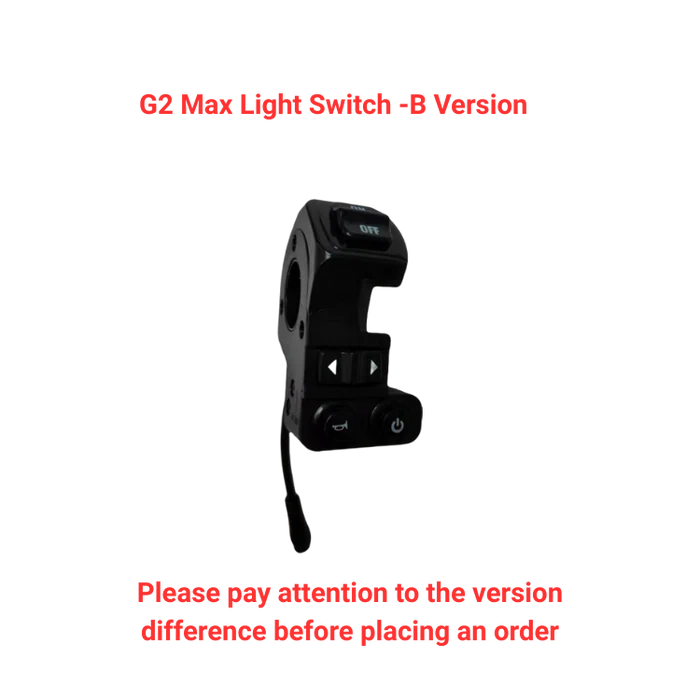 KuKirin G2 Max B version light handlebar switch scooter spare part white background 1:1
