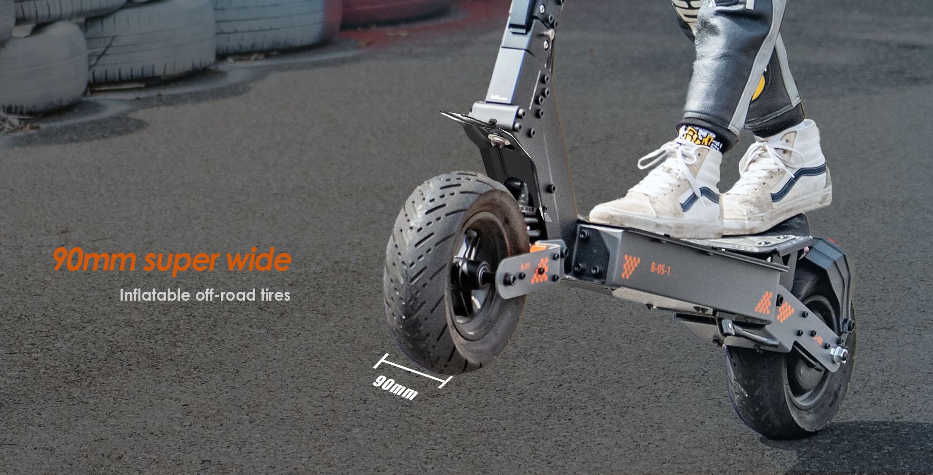 KuKirin G4 electric scooter with 90mm super wide inflatable off‑road tires