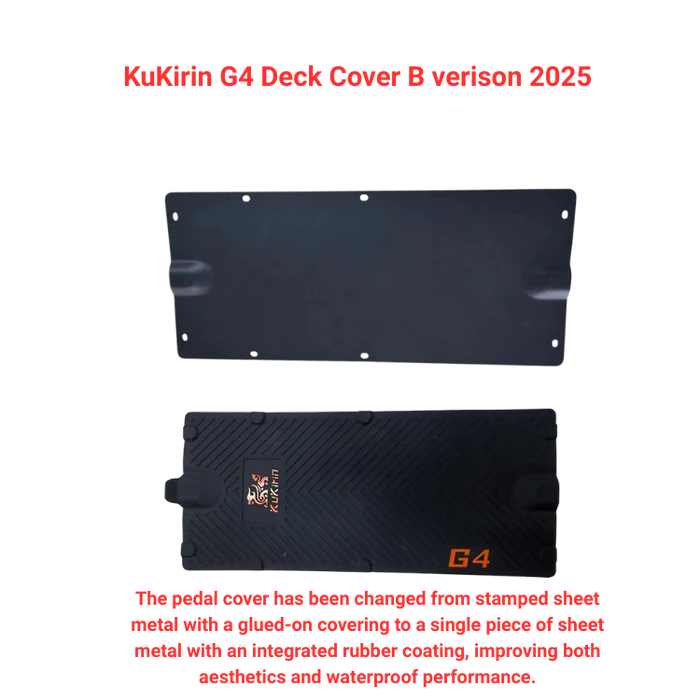 KuKirin G4 deck cover B version 2025 scooter spare part white background 1:1
