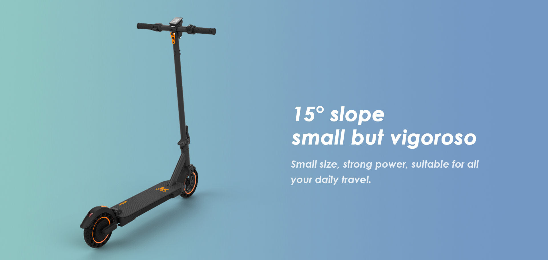 KuKirin S1 Max electric scooter full‑body view, supports 15 degree slope climbing for daily commuting