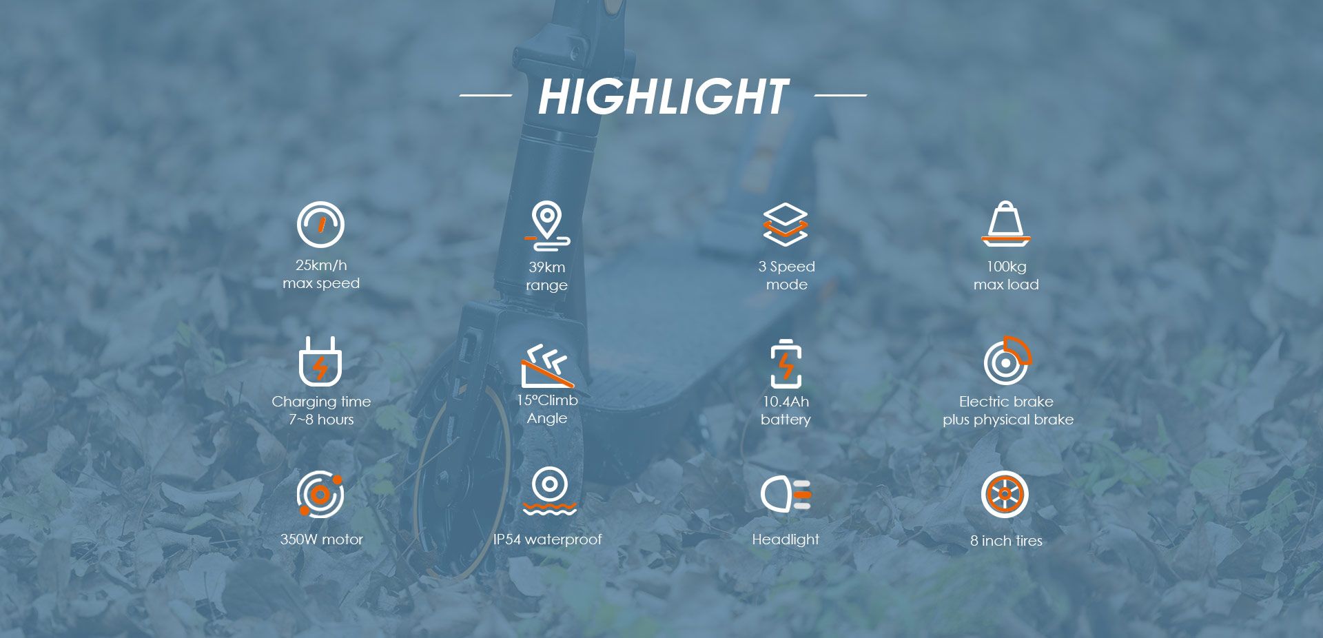 KuKirin S1 Max electric scooter key specification highlight infographic chart